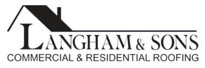 A logo for Langham & Sons, a commercial and residential roofing company